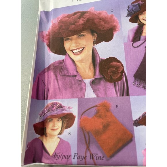 McCalls 3987 Fashion Accessories Hat Purse Sewing Pattern All Sizes Retro UNCUT - Picture 3 of 7